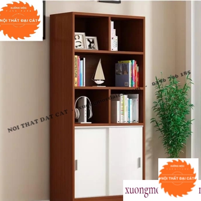 Kệ sách thiết kế cửa lùa KS168