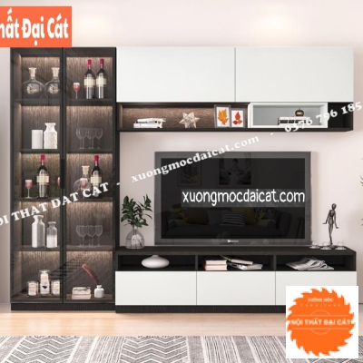 Kệ tivi kết hợp tủ rượu KTV058