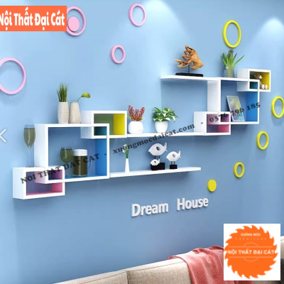 Kệ trang trí treo tường phòng khách KTT157