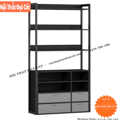 Kệ gỗ trưng bày thiết kế hộc kéo KG027