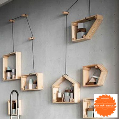 Kệ trang trí treo tường gỗ MDF KTT077