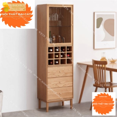 Tủ rượu gỗ công nghiệp nhỏ gọn TR038