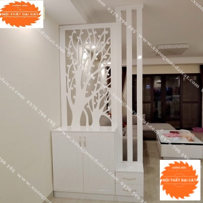 Vách ngăn gỗ họa tiết hình cây VN068