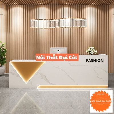 Quầy lễ tân sang trọng bằng gỗ QLT058