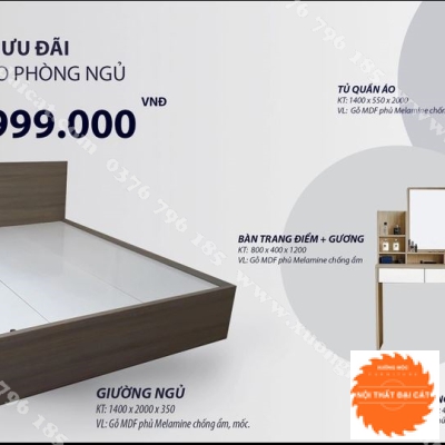 Combo nội thất phòng ngủ CBPN064
