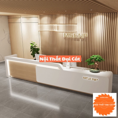 Quầy lễ tân gỗ phong cách sang trọng QLT059