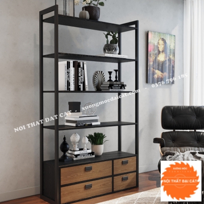 Kệ sách thiết kế 4 tầng - 4 ngăn KS189