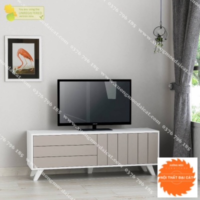 Kệ tivi phòng khách màu xám trắng KTV235