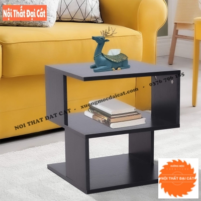 Bàn gỗ cạnh sofa tone đen BGS009