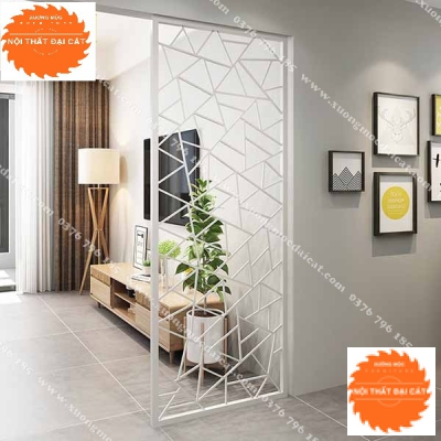 Vách ngăn gỗ trang trí phòng khách VN072