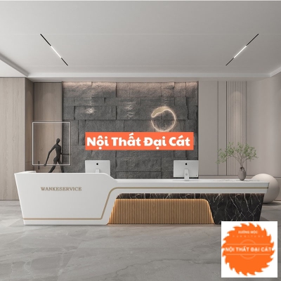 Quầy lễ tân hiện đại bằng gỗ QLT062