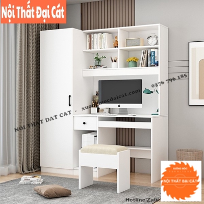 Bàn học kèm tủ quần áo thiết kế hiện đại BH062