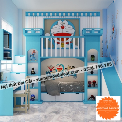 Giường tầng thiết kế Đoraemon cho bé GT110