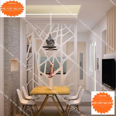 Vách ngăn gỗ công nghiệp trang trí hiện đại VN075