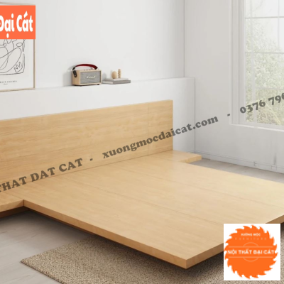 Giường ngủ bệt kèm 2 tab đầu giường G138