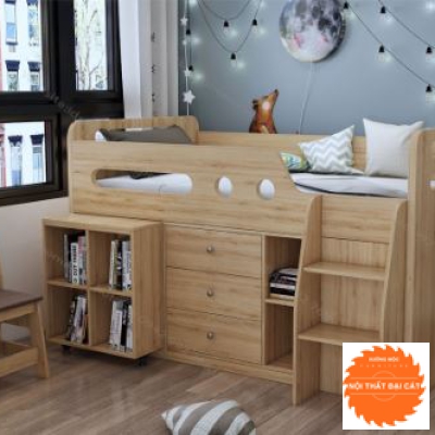 Giường tầng kết hợp tủ sách nhỏ GT026