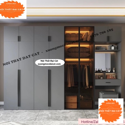 Tủ áo quần màu xám chì MS22244