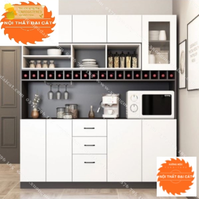 Tủ rượu kết  hợp tủ nhà bếp hiện đại TR039