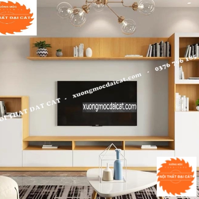 Kệ tivi kết hợp kệ trang trí KTV059