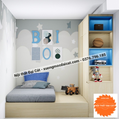 Giường ngủ kèm tủ áo quần tiện nghi MS0022