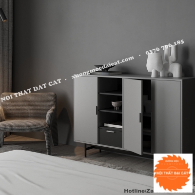 Tủ commost bằng gỗ tone xám TC044