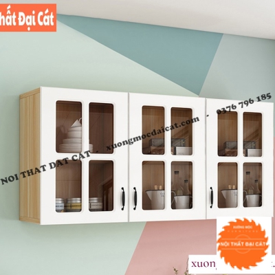 Tủ bếp treo tường gỗ cánh kính TBN083