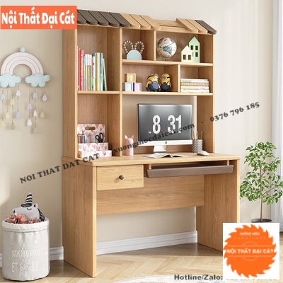 Bàn học sinh liền giá sách gỗ công nghiệp BH067