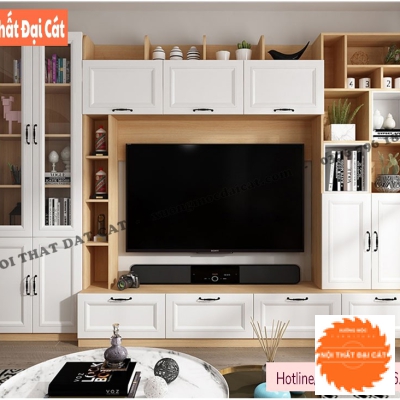 Kệ tivi tích hợp tủ trang trí hiện đại KKH106