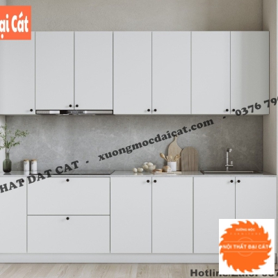 Tủ bếp tone trắng hiện đại cho phòng bếp TB0132