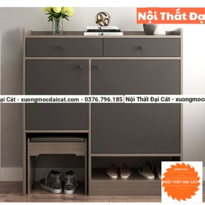 Tủ giày gỗ kèm ghế tiện dụng TG230