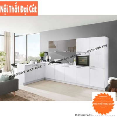 Tủ bếp tone trắng sang trọng TB0136