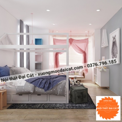 Giường ngủ cho bé đáng yêu MS0023
