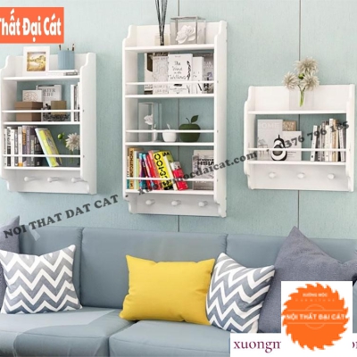 Kệ trang trí - kệ sách gỗ gắn tường KTT159