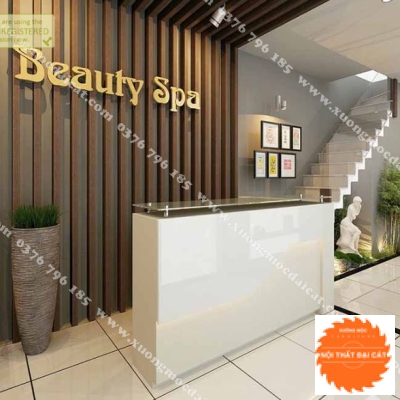 Vách logo cho quầy lễ tân MS0027