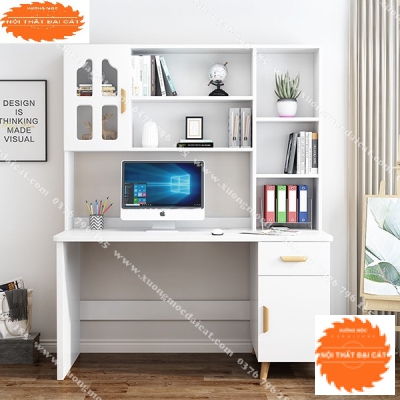 Bàn học - bàn làm việc màu trắng hiện đại BH040