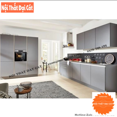 Tủ bếp gia đình hiện đại tone xám TB0137
