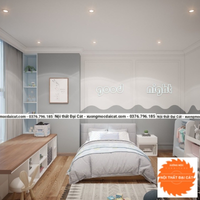 Giường cho bé thiết kế tiện nghi MS0024