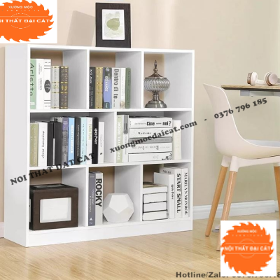 Kệ sách gỗ MDF cạnh bàn làm việc KS141