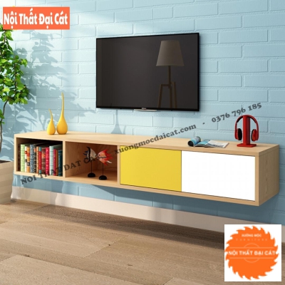 Kệ tivi gỗ treo tường đẹp KTV234