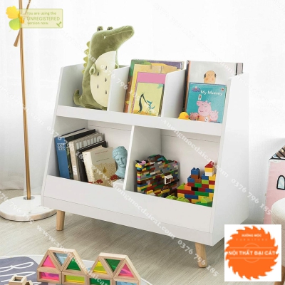 Kệ để sách chân gỗ trẻ em KSTE011