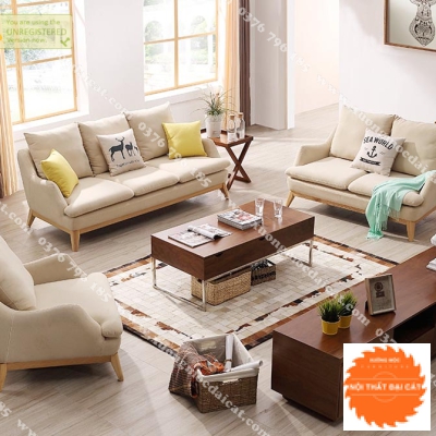 Ghế sofa phòng khách chất lượng khung gỗ 