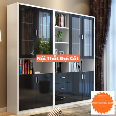 Tủ hồ sơ gỗ cánh kính đẹp THS091
