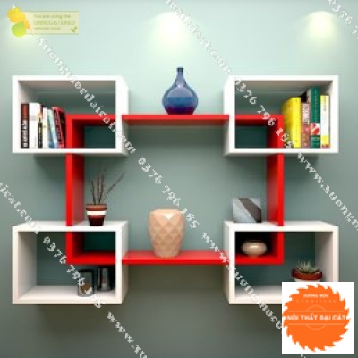 Kệ trang trí gỗ MDF treo tường KTT090