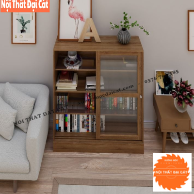 Tủ lưu trữ đồ nhỏ gỗ lộng kính TĐ075