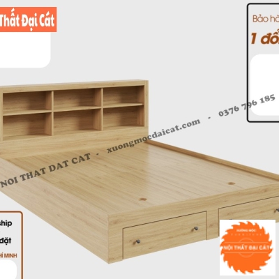 Giường ngủ có hộc nhỏ đầu giường G121