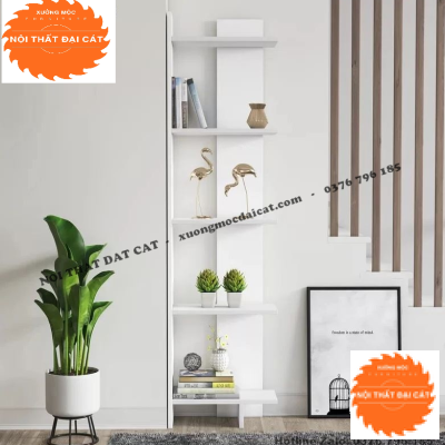 Kệ sách cao thiết kế ở góc tường KS142
