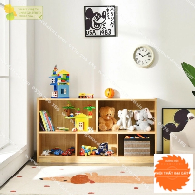 Kệ sách gỗ công nghiệp cho bé KSTE012