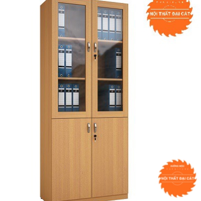 Tủ hồ sơ cao gỗ cánh kính THS013