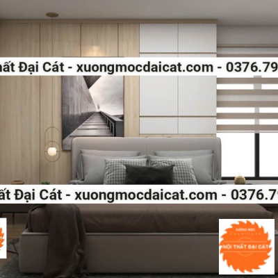 Vách ốp đầu giường gỗ VOĐG009