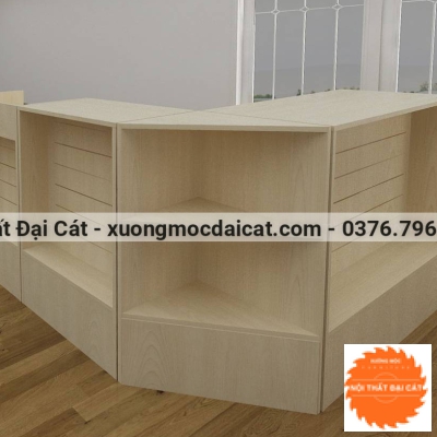 Quầy thu ngân thiết kế chữ L QTN004
